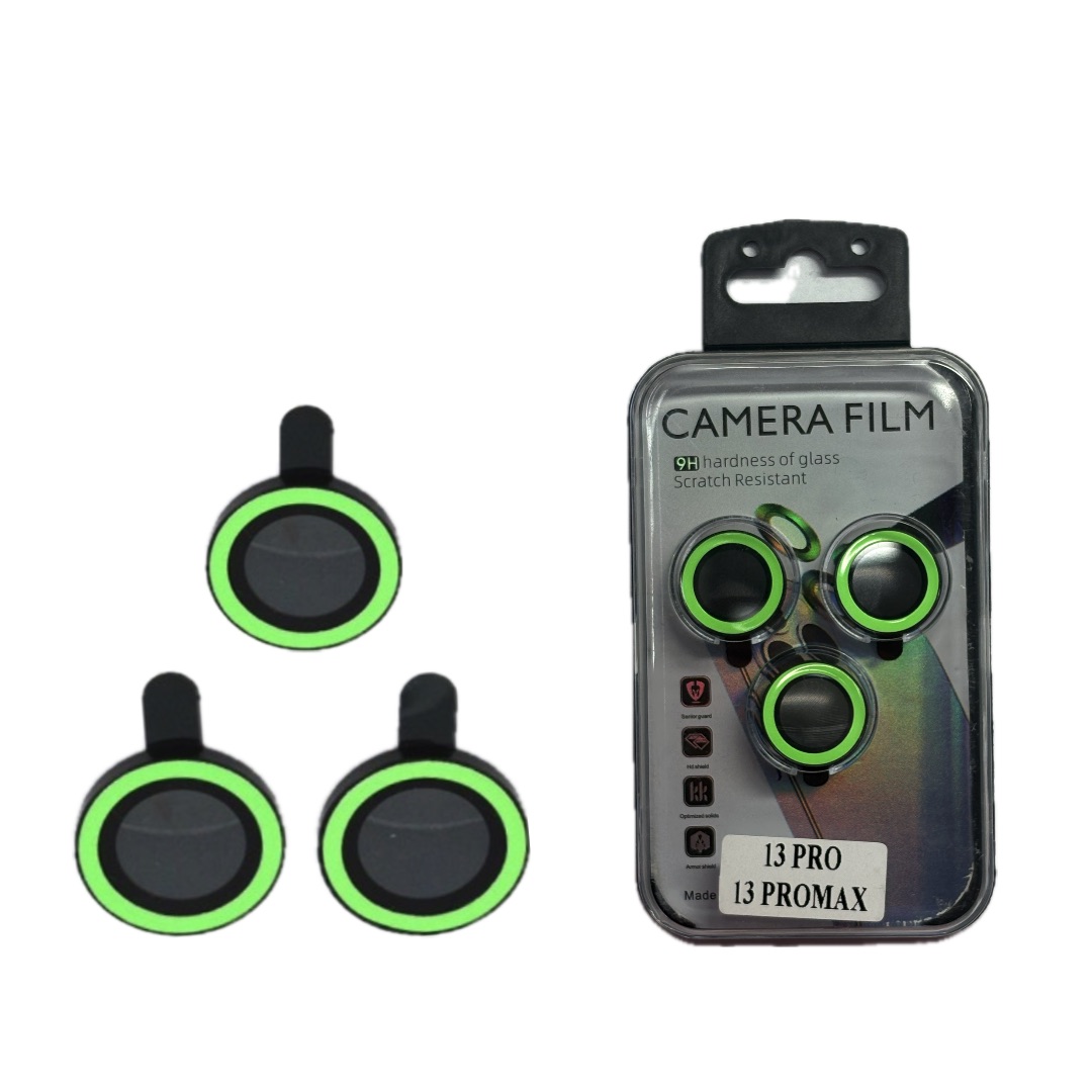 گلس لنز شبرنگ آیفون سبز (محافظ لنز)