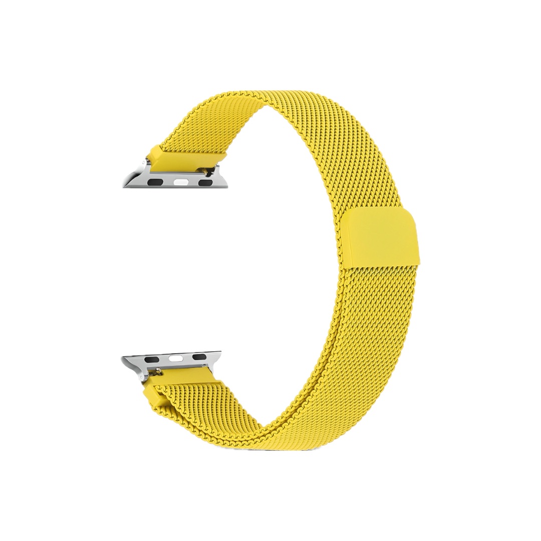 بند اپل واچ استیل رنگ زرد طرح میلانس مگنتی