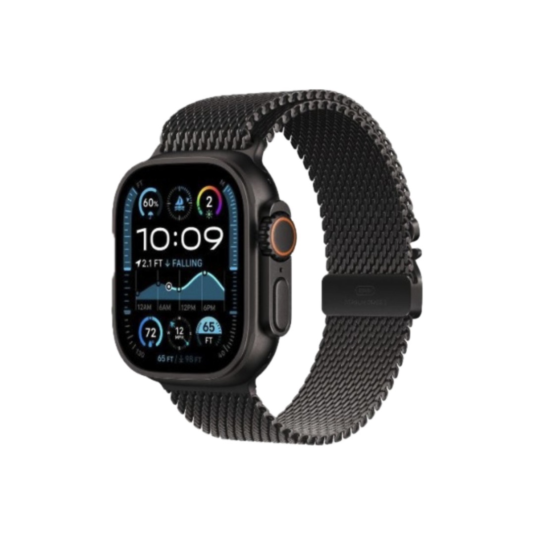 بند apple watch فلزی استیل حصیری رنگ مشکی زنانه و مردانه اورجینال