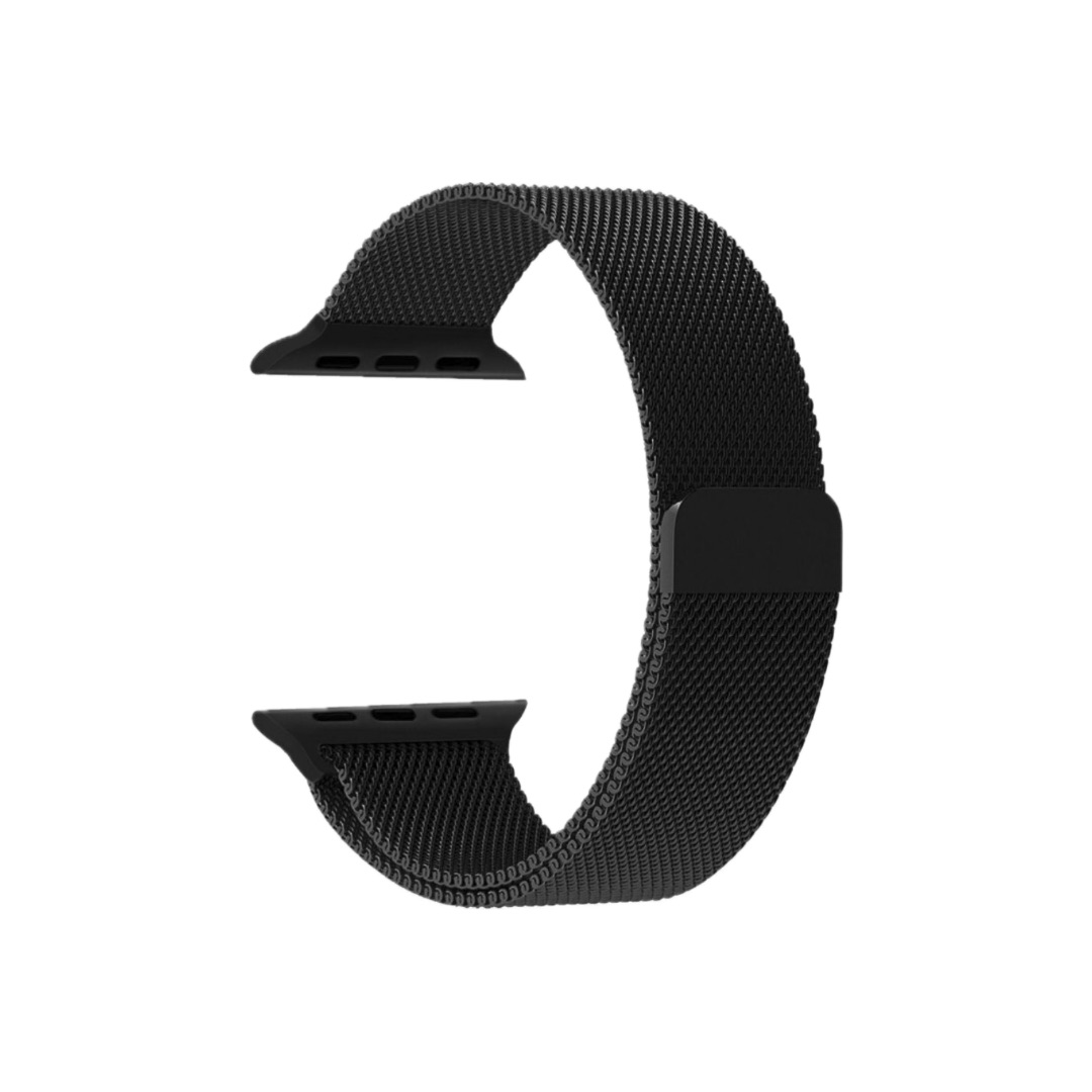 بند اپل واچ استیل رنگ مشکی طرح میلانس مگنتی