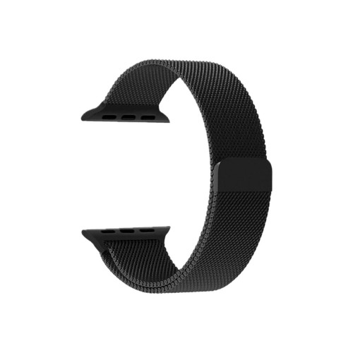 خرید اینترنتی بند استیل اپل واچ مردانه رنگ مشکی مگنتی قوی ضد حساسیت و ضد زنگ