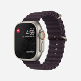 بند اپل واچ اوشن لوپ زرشکی بادمجونی بنفش تیره البالویی