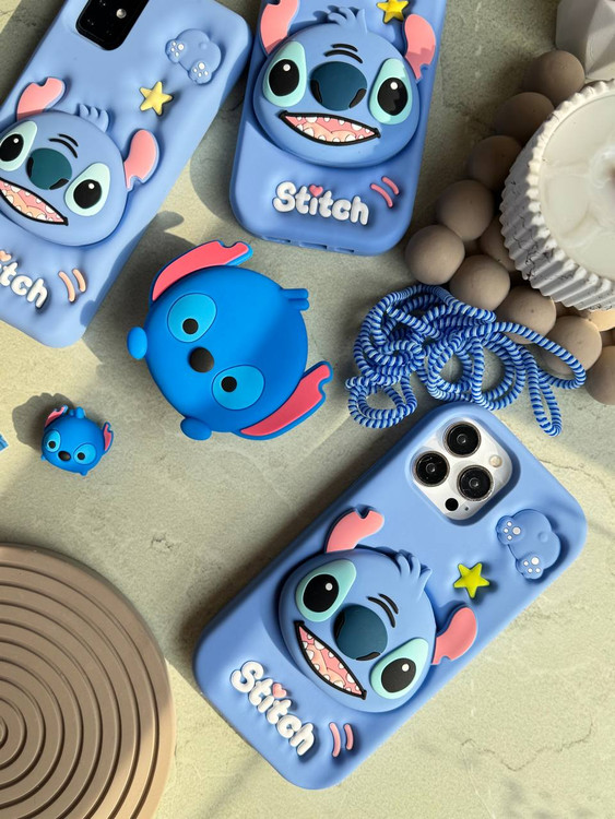 قاب آبی رنگ استیچ