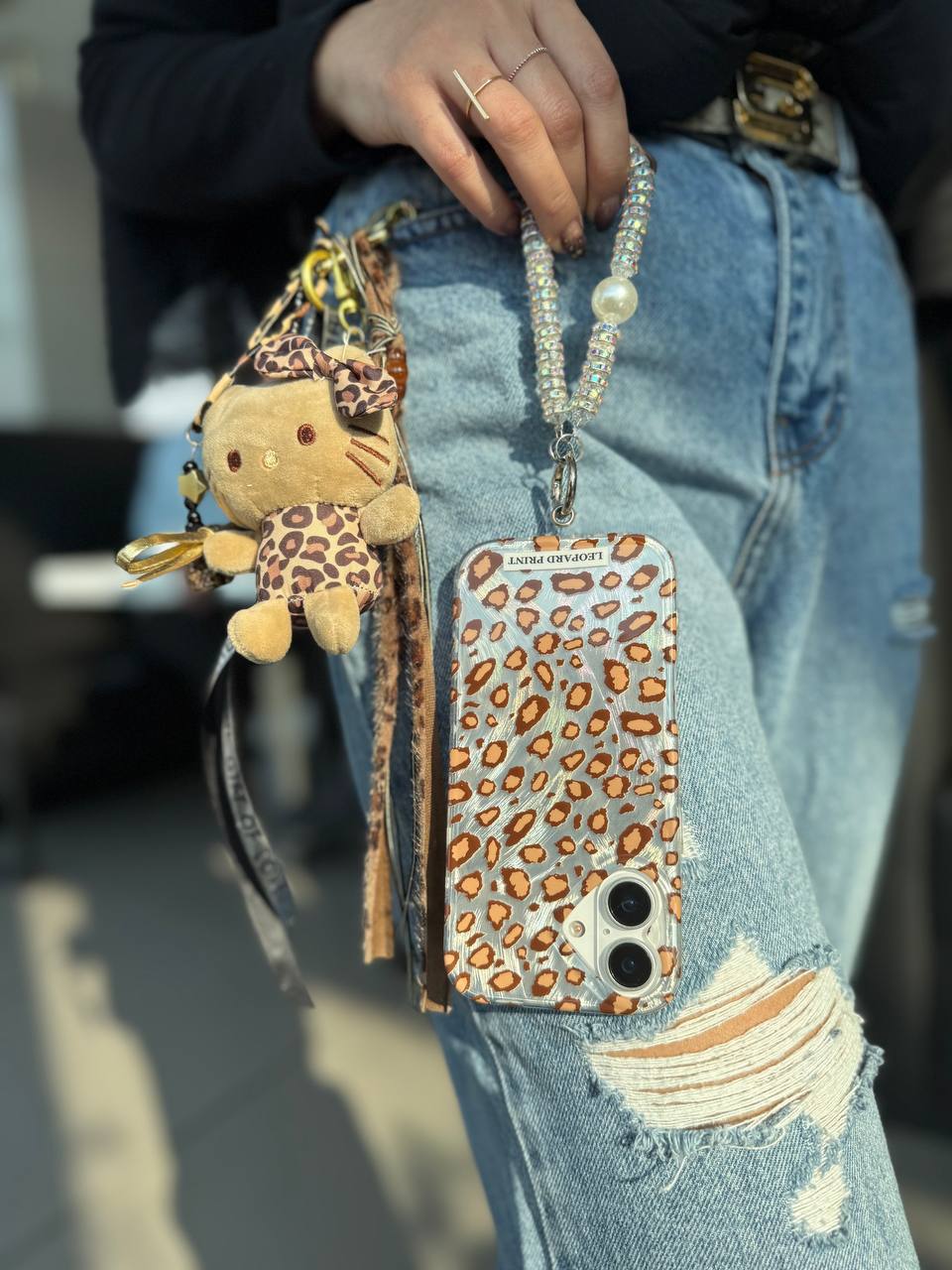 قاب فانتزی آیفون پلنگی قهوه ای