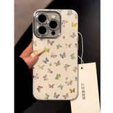 قاب اورجینال با طرح پروانه ریز ریز رنگی با محافظ لنز نگینی