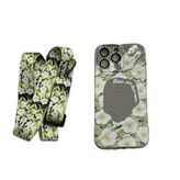 قاب آیفثن فانتزی طرح گل لاله به همراه آینه کاربردی و آویز ست