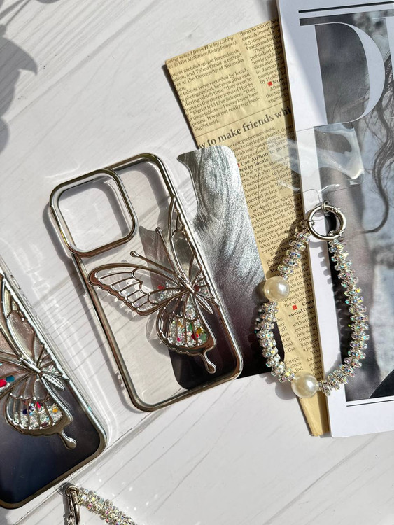 قاب پروانه آکواریومی همراه طلق براش شاین با آویز