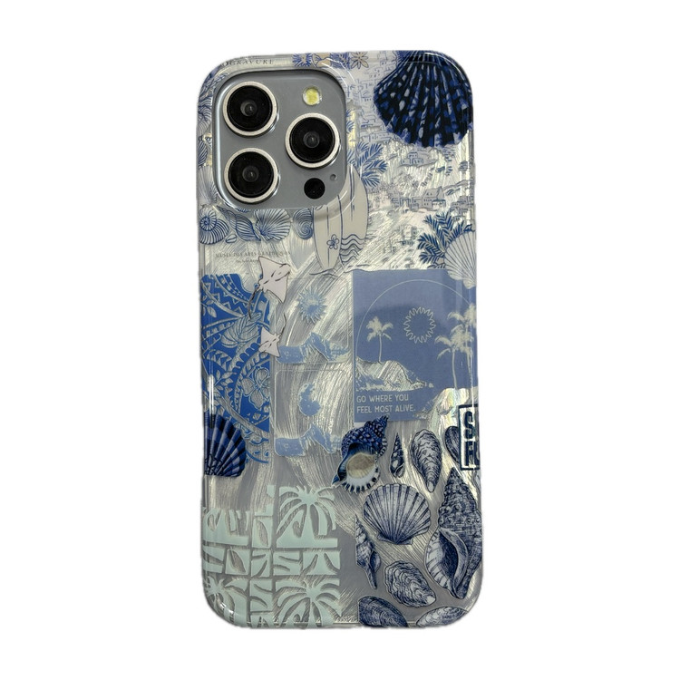 قاب فانتزی آیفون آبی طرح ساحل