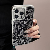 قاب پروانه و گل مشکی