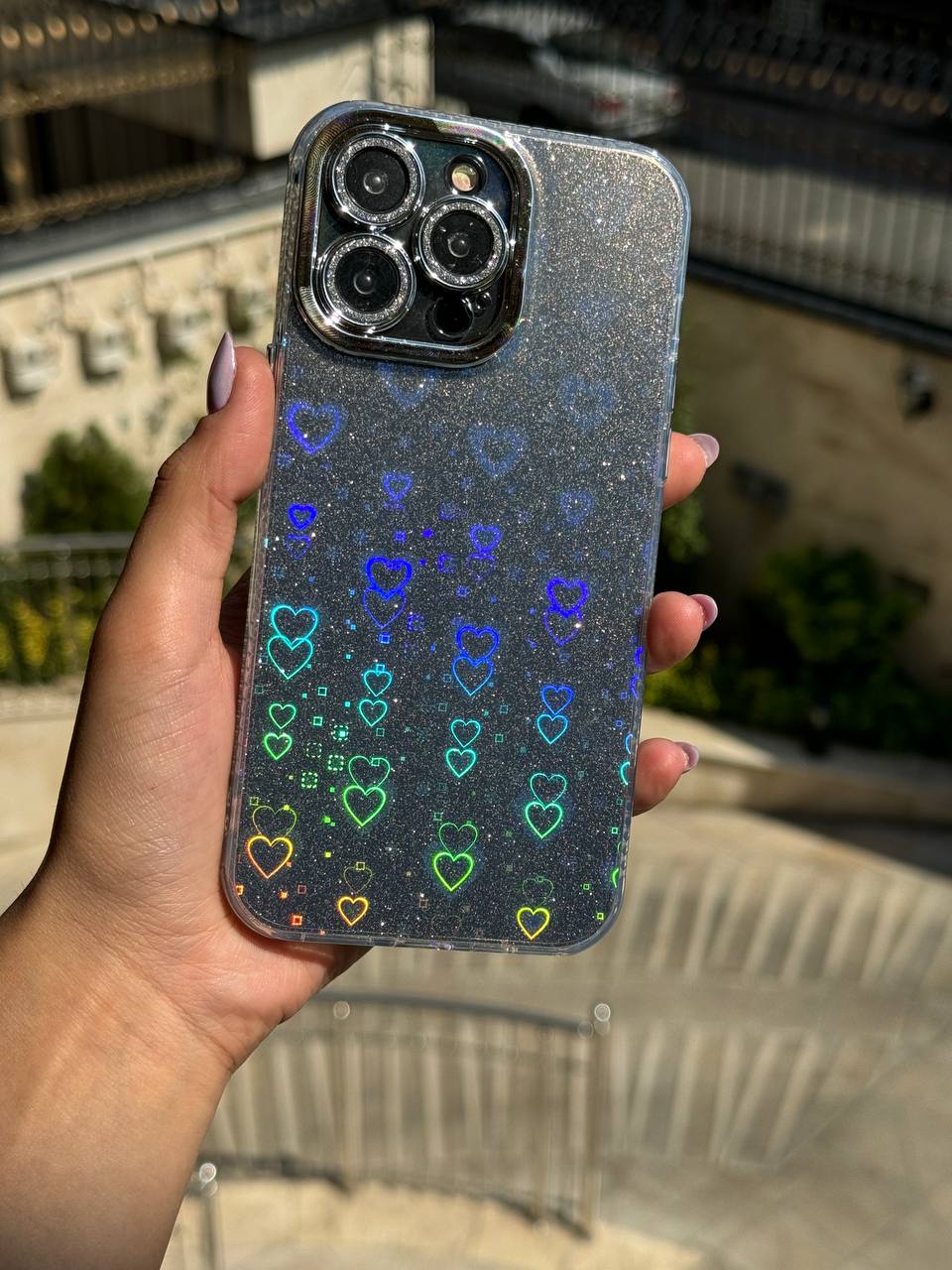 قاب آیفون قلب شاین هلوگرامی