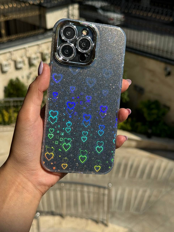 قاب آیفون قلب شاین هلوگرامی