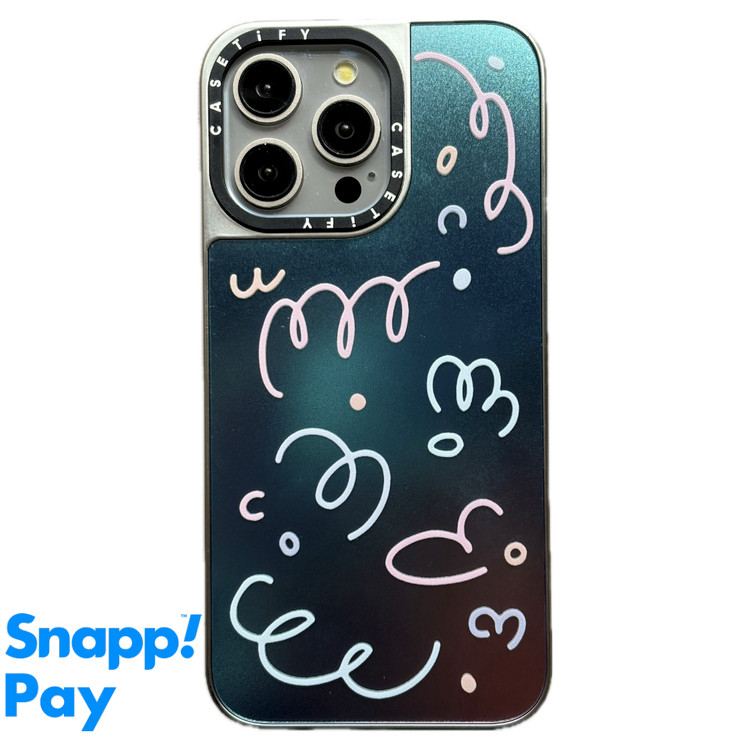 قاب آیفون طرح Casetify Artists با لبه کروم ضد زردی مدل ۱۶۵۹