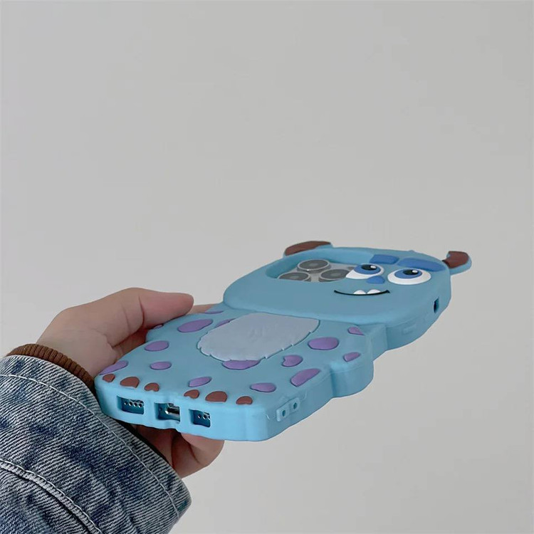 خرید قاب سیلیکونی آیفون طرح عروسکی سالیوان شاخدار برجسته