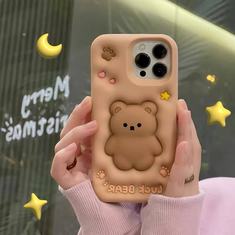 قاب فانتزی آیفون 14 پرو مکس و 15 پرو مکس طرح خرس فیجیتی Luck Bear