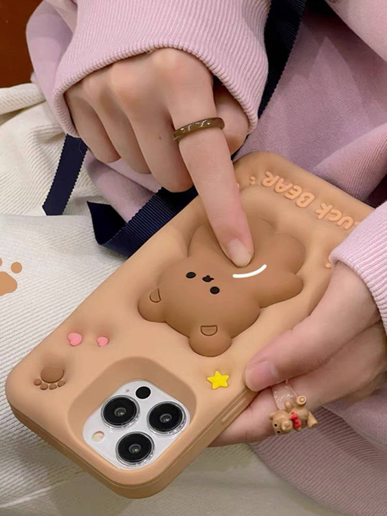 قیمت قاب گوشی آیفون طرح عروسکی خرس Luck Bear فانتزی و سه بعدی