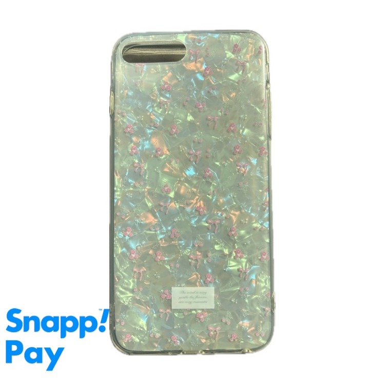 قاب آیفون یخی طرح گل و پاپیون (ریبون) فانتزی و شیک کاورسین