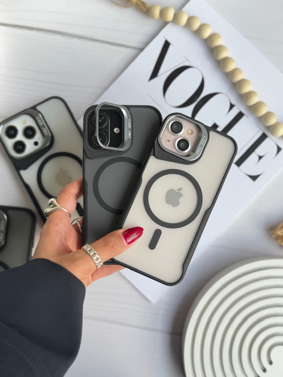 قاب آیفون New Zone کیس پرو استندی مدل iPhone 16 Pro مگ سیف دار پشت مات