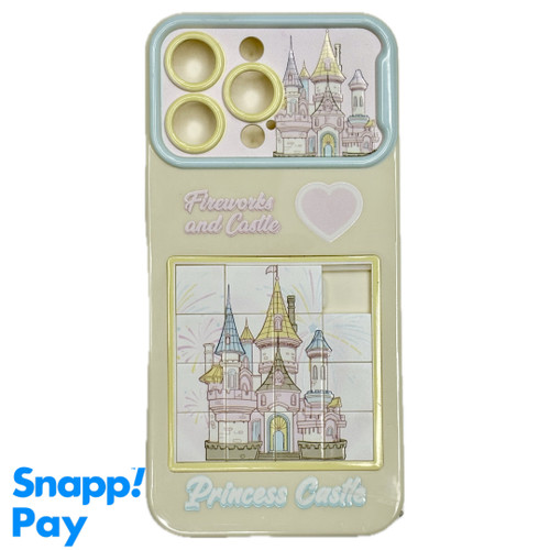 قاب آیفون پازلی طرح قلعه پرنسس با محافظ لنز تخصصی و بازی پازل متحرک مدل Fireworks and Castle
