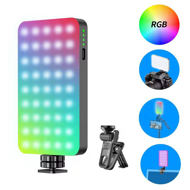 نور RGB شارژی D10S با باتری 3000 میلیآمپری